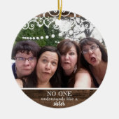 Kundenspezifische Schwester-rustikales modernes Keramik Ornament (Vorne)