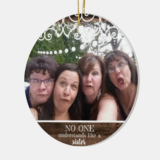 Kundenspezifische Schwester-rustikales modernes Keramik Ornament (Links)