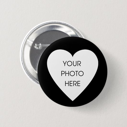 Kundenspezifische Scribbleprint Herz-Grenze… - Button (Vorne & Hinten)