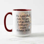 Kundenspezifische Scripting Löwe Hintergrund Kaffe Tasse (Links)