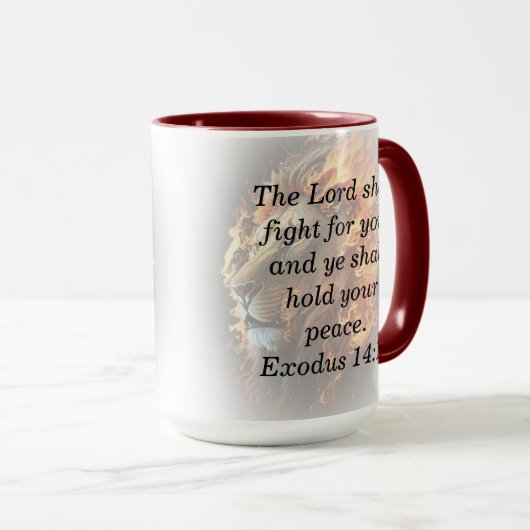 Kundenspezifische Scripting Löwe Hintergrund Kaffe Tasse (VorderseiteRechts)