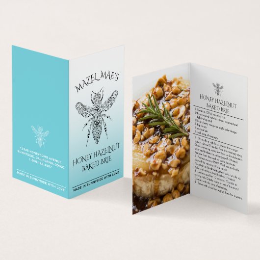 Kundenspezifische selbst gemachte Honig-Haselnuss Visitenkarten (Innenseite und Außenseite)