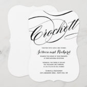 Kundenspezifische Skript-Hochzeits-Einladungen Einladung (Vorne/Hinten)