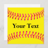 Kundenspezifische Softball-Einladungen Einladung (Vorne/Hinten)