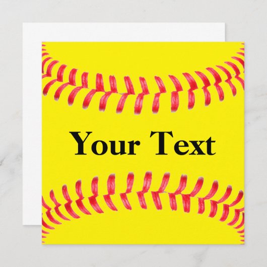 Kundenspezifische Softball-Einladungen Einladung (Vorne/Hinten)