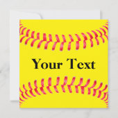 Kundenspezifische Softball-Einladungen Einladung (Vorderseite)