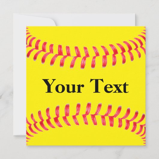 Kundenspezifische Softball-Einladungen Einladung (Vorderseite)