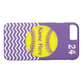 Kundenspezifische Softball-Telefon-Hüllen Ihr TEXT Case-Mate iPhone Hülle (Rückseite (Horizontal))