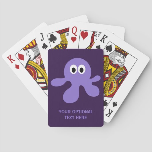 Kundenspezifische Spielkarten der lustigen Krake (Rückseite)