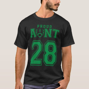 Kundenspezifische Spielnummer 28 G Fußball-Tante T-Shirt