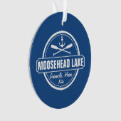 Kundenspezifische Stadt und Name Moosehead Ornament (Vorderseite)