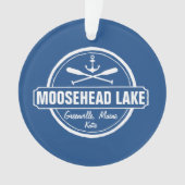 Kundenspezifische Stadt und Name Moosehead Ornament (Vorderseite)