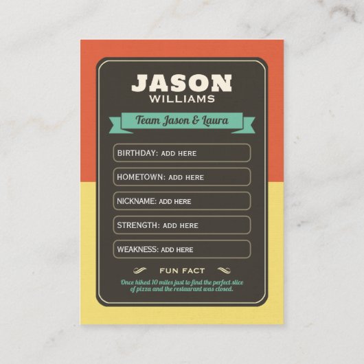 Kundenspezifische Straßenfahrzeuge, Fun Gastgesche Telefonnummerkarte (Rückseite)