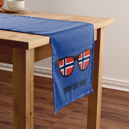 Kundenspezifische Tabellenläufer der norwegischen Kurzer Tischläufer (Beispiel)