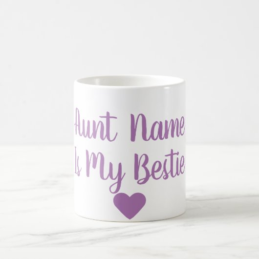 Kundenspezifische Tante Is My Bestie Mug Kaffeetasse (Mittel)