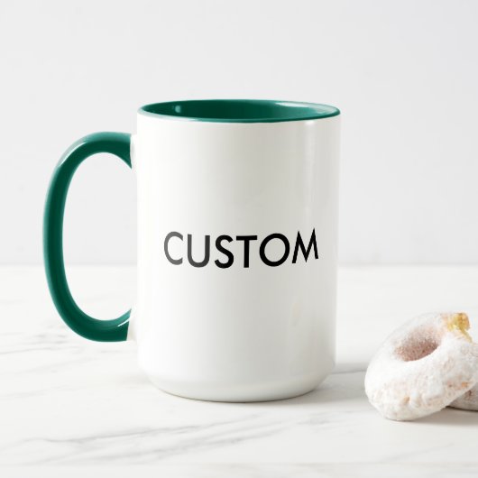 Kundenspezifische Tasse des Wecker-15oz - (Mit Donut)