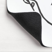 Kundenspezifische Taube des Friedensskizze-Logos Mousepad (Ecke)