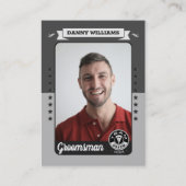 Kundenspezifische Team Groom Trading Card, Trauzeu Telefonnummerkarte (Vorderseite)