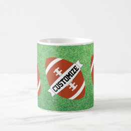 Kundenspezifische Team Name Football Fan oder Coac Kaffeetasse