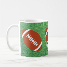 Kundenspezifische Team Name Football Fan oder Coac Kaffeetasse