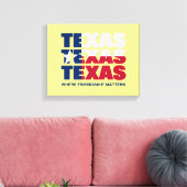 Kundenspezifische TEXAS-Freundschaftsangelegenheit Leinwanddruck (Insitu (Wohnzimmer))
