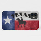 Kundenspezifische Texasflagge und -cowboy Case-Mate iPhone Hülle (Rückseite (Horizontal))