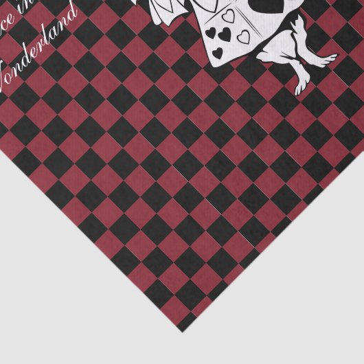 Kundenspezifische Text-Alice im Wunderland-weißer Seidenpapier (Ausschnitt)