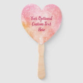 Kundenspezifische Text Aquarell-Spritzenhandfans Fächer (Rückseite)