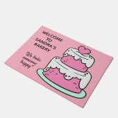 Kundenspezifische Text BÄCKEREI-Türmatte Fußmatte (Schrägansicht)