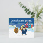 Kundenspezifische Text Baske Olentzero Feiertagspostkarte (Stehend Vorderseite)