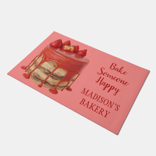 Kundenspezifische Text Fußmatte (Schrägansicht)