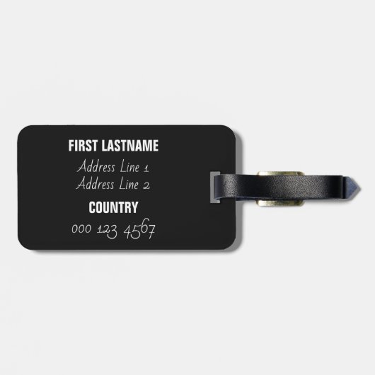 Kundenspezifische Text Gepäckanhänger (Rückseite horizontal)