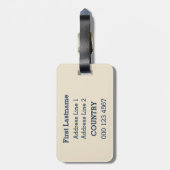 Kundenspezifische Text New- York Gepäckanhänger (Rückseite vertikal)