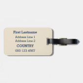 Kundenspezifische Text New- York Gepäckanhänger (Rückseite horizontal)