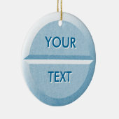 Kundenspezifische Text-Pillen-Tablette-Verzierung Keramik Ornament (Rechts)