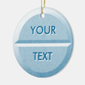 Kundenspezifische Text-Pillen-Tablette-Verzierung Keramik Ornament (Links)