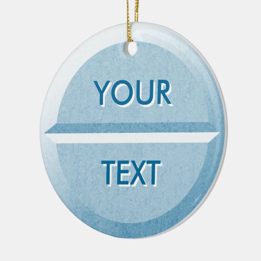 Kundenspezifische Text-Pillen-Tablette-Verzierung Keramik Ornament (Links)