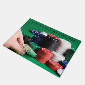 Kundenspezifische Text Poker-Spielertürmatte Fußmatte (Schrägansicht)