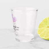 Kundenspezifische Text Rosa-Flamingo-Schnapsglas Schnapsglas (Rechts)