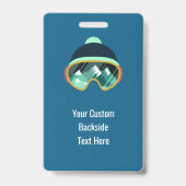 Kundenspezifische Text-Ski-Masken-Abzeichen Ausweis (Rückseite)