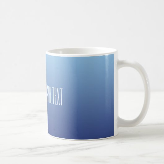 Kundenspezifische Text-Tassen der blauen Steigung Kaffeetasse (Rechts)