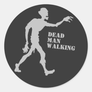 Kundenspezifische Text Zombieaufkleber Runder Aufkleber