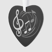 Kundenspezifische Textverzierung des Musiknotens Ornament (Vorderseite)