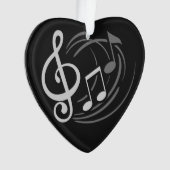 Kundenspezifische Textverzierung des Musiknotens Ornament (Vorderseite)