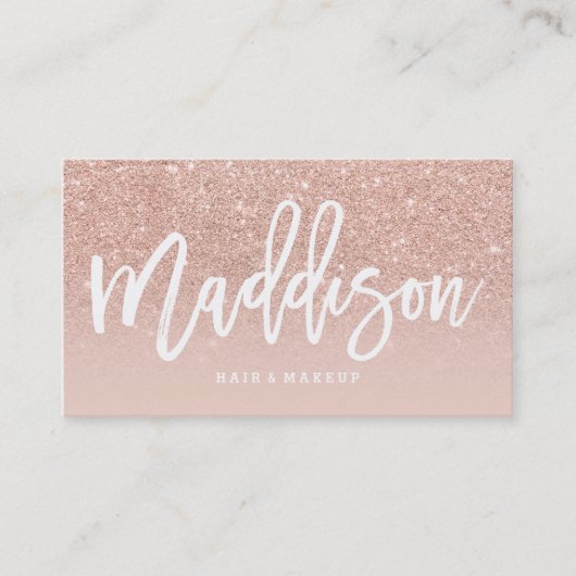 Kundenspezifische Typografie des Make-upkünstlers Visitenkarte (Vorderseite)