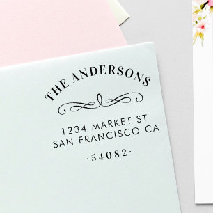 Kundenspezifische Typografie Familienname und Rück Permastempel