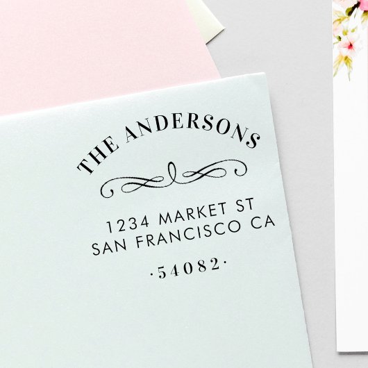 Kundenspezifische Typografie Familienname und Rück Permastempel