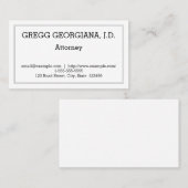 Kundenspezifische und minimale Anwaltskarte Visitenkarte (Vorne/Hinten)