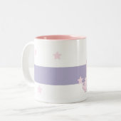 Kundenspezifische Unicorn-Tasse mit Ihrem Namen Zweifarbige Tasse (Vorderseite Links)