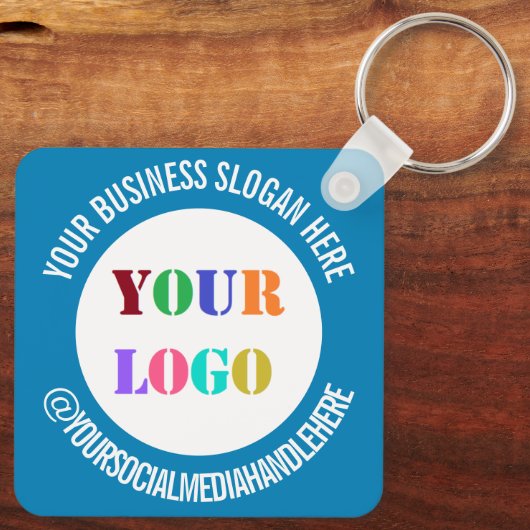 Kundenspezifische Unternehmensförderung für Social Schlüsselanhänger (Rückseite)
